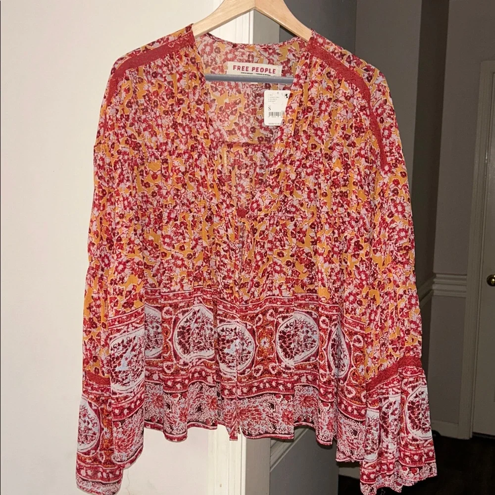 🇺🇸FIRM PRICE🇺🇸Free people Lorriane Tiered Kimono top